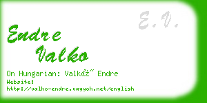 endre valko business card
